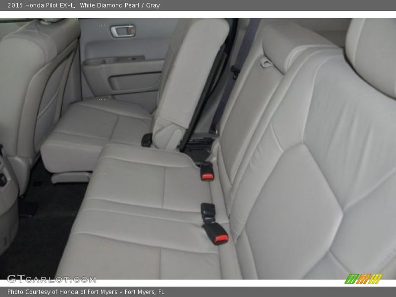 White Diamond Pearl / Gray 2015 Honda Pilot EX-L