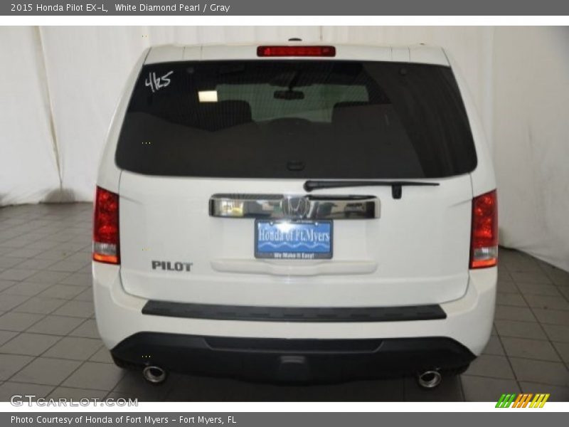 White Diamond Pearl / Gray 2015 Honda Pilot EX-L