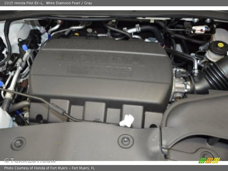 White Diamond Pearl / Gray 2015 Honda Pilot EX-L