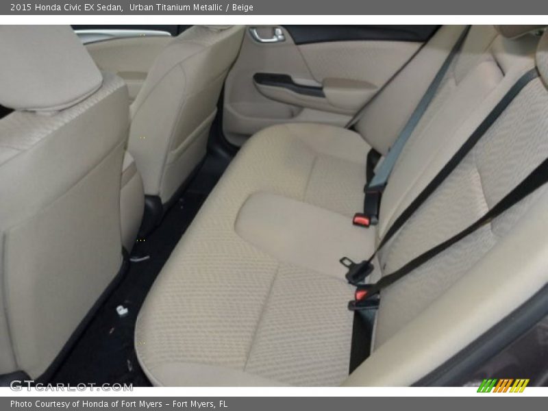 Urban Titanium Metallic / Beige 2015 Honda Civic EX Sedan
