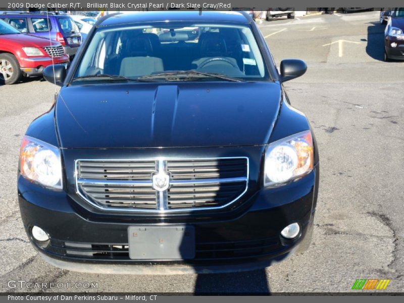 Brilliant Black Crystal Pearl / Dark Slate Gray/Red 2009 Dodge Caliber R/T