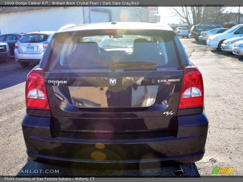 Brilliant Black Crystal Pearl / Dark Slate Gray/Red 2009 Dodge Caliber R/T