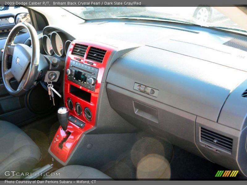 Brilliant Black Crystal Pearl / Dark Slate Gray/Red 2009 Dodge Caliber R/T