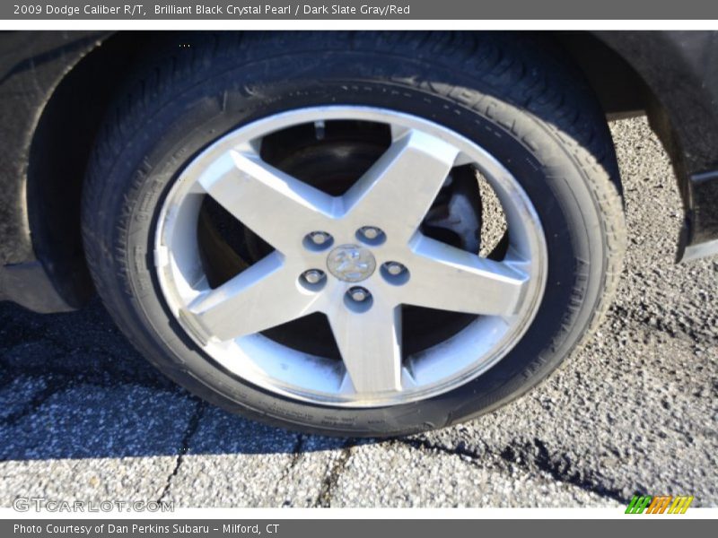 Brilliant Black Crystal Pearl / Dark Slate Gray/Red 2009 Dodge Caliber R/T