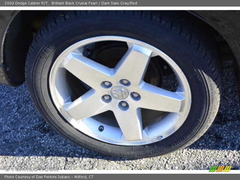 Brilliant Black Crystal Pearl / Dark Slate Gray/Red 2009 Dodge Caliber R/T