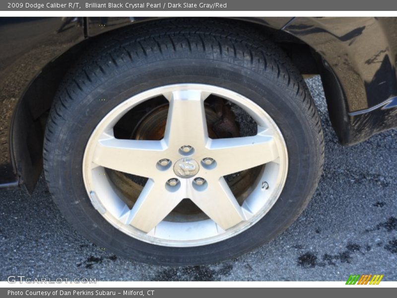 Brilliant Black Crystal Pearl / Dark Slate Gray/Red 2009 Dodge Caliber R/T