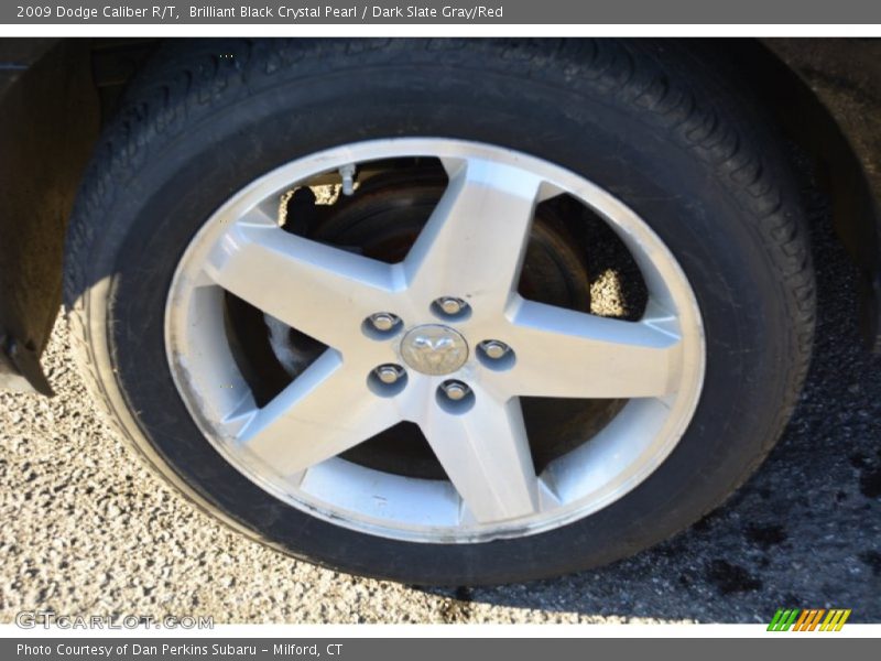 Brilliant Black Crystal Pearl / Dark Slate Gray/Red 2009 Dodge Caliber R/T
