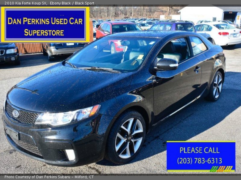 Ebony Black / Black Sport 2010 Kia Forte Koup SX