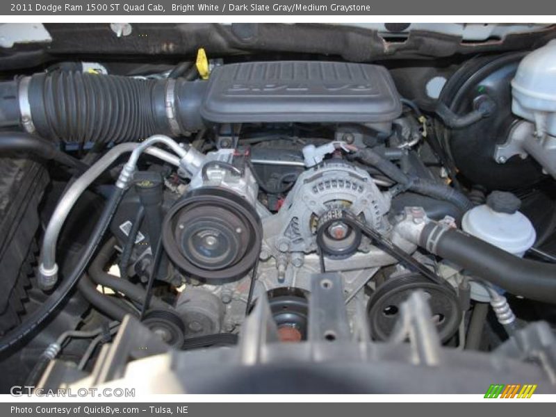 Bright White / Dark Slate Gray/Medium Graystone 2011 Dodge Ram 1500 ST Quad Cab