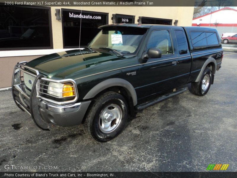 Woodland Green Metallic / Medium Prairie Tan 2001 Ford Ranger XLT SuperCab 4x4