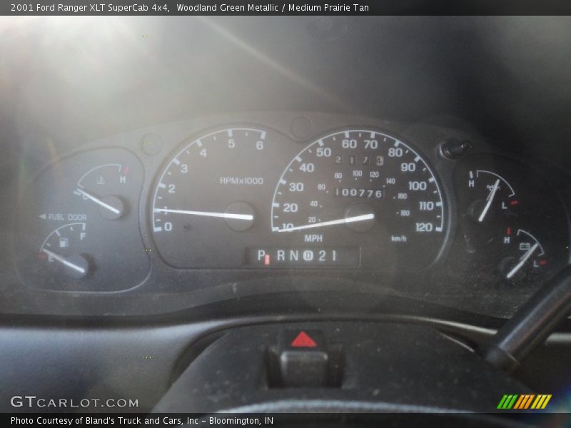 Woodland Green Metallic / Medium Prairie Tan 2001 Ford Ranger XLT SuperCab 4x4