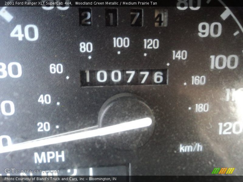 Woodland Green Metallic / Medium Prairie Tan 2001 Ford Ranger XLT SuperCab 4x4