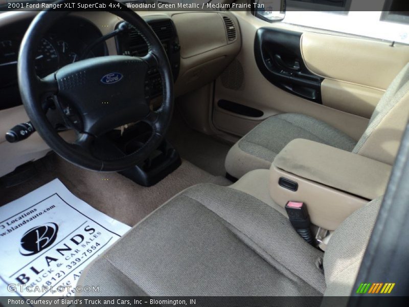 Woodland Green Metallic / Medium Prairie Tan 2001 Ford Ranger XLT SuperCab 4x4