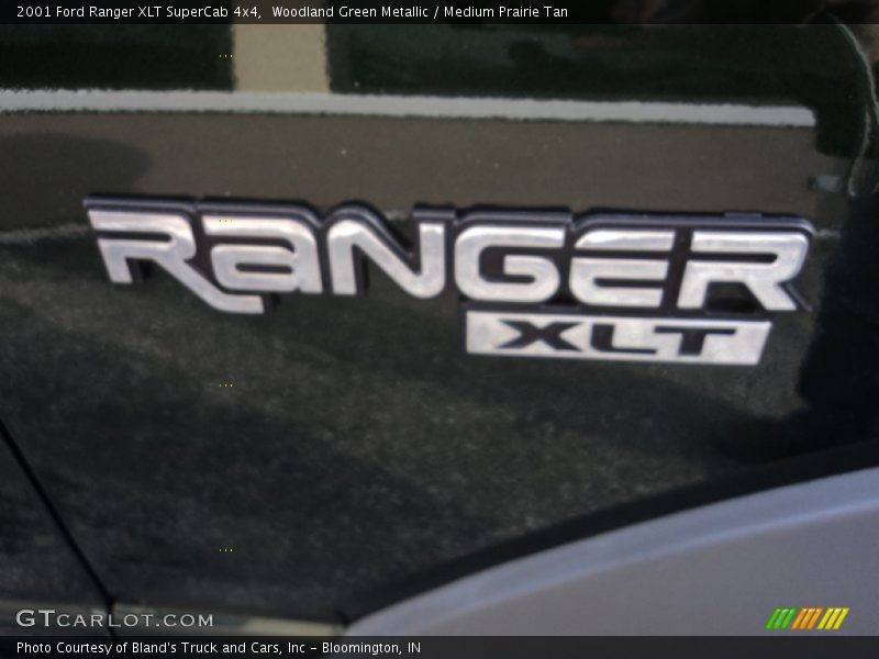 Woodland Green Metallic / Medium Prairie Tan 2001 Ford Ranger XLT SuperCab 4x4