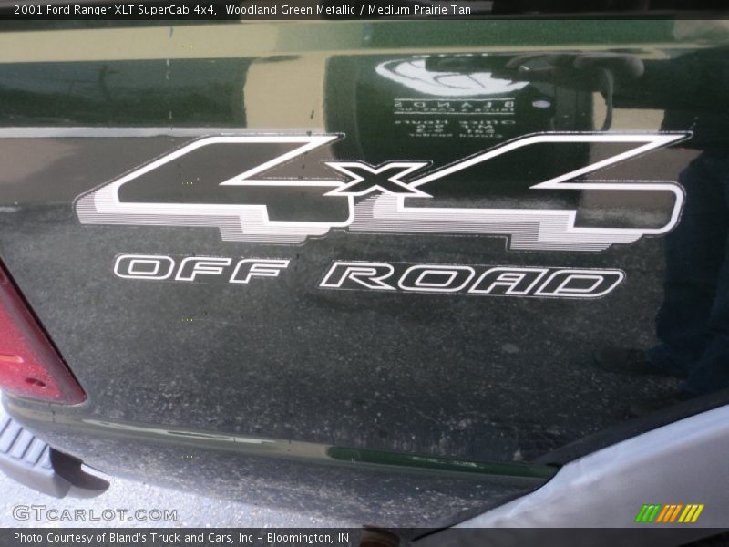 Woodland Green Metallic / Medium Prairie Tan 2001 Ford Ranger XLT SuperCab 4x4