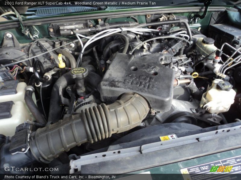 Woodland Green Metallic / Medium Prairie Tan 2001 Ford Ranger XLT SuperCab 4x4