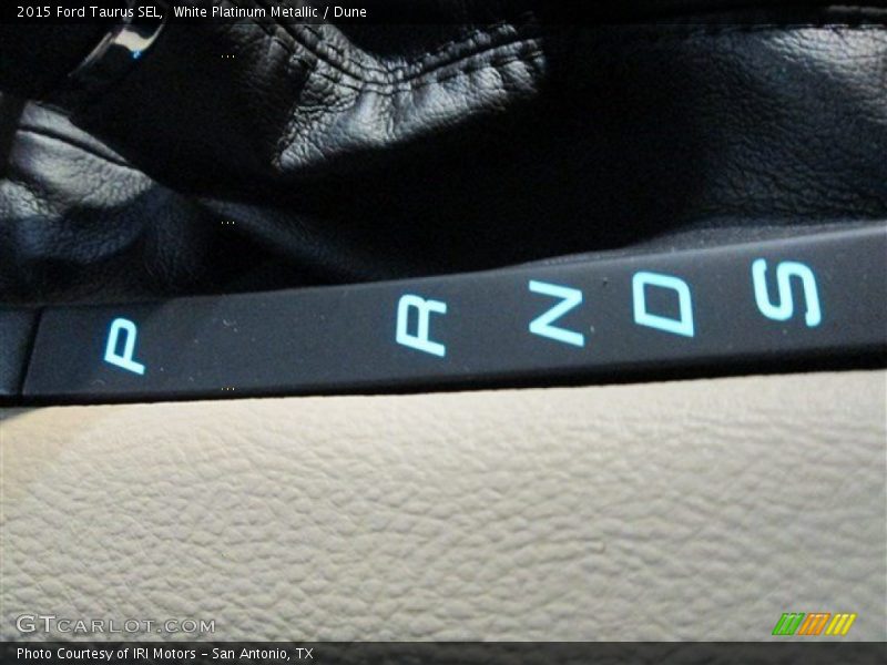 White Platinum Metallic / Dune 2015 Ford Taurus SEL
