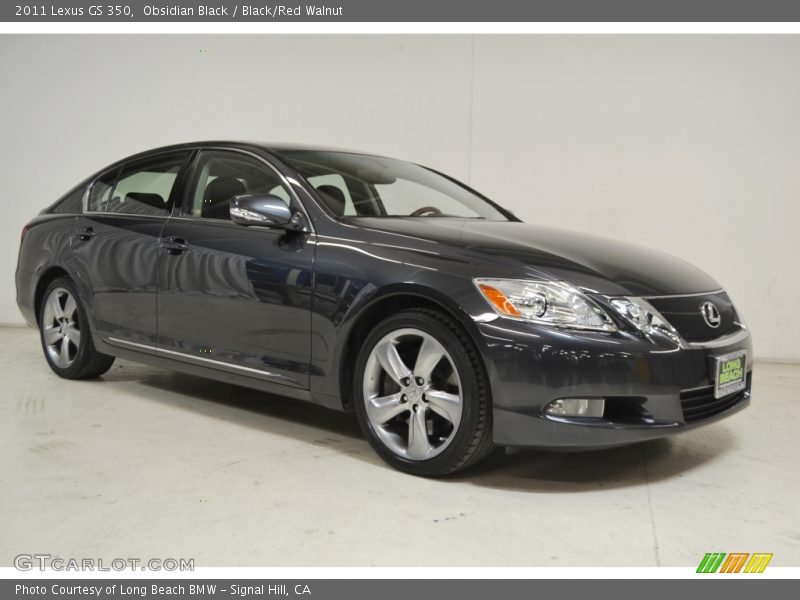Obsidian Black / Black/Red Walnut 2011 Lexus GS 350