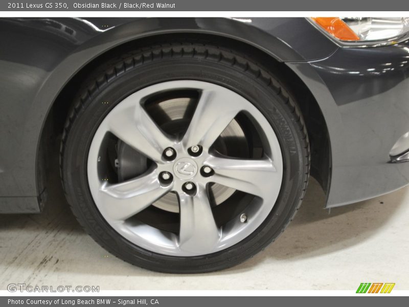 Obsidian Black / Black/Red Walnut 2011 Lexus GS 350