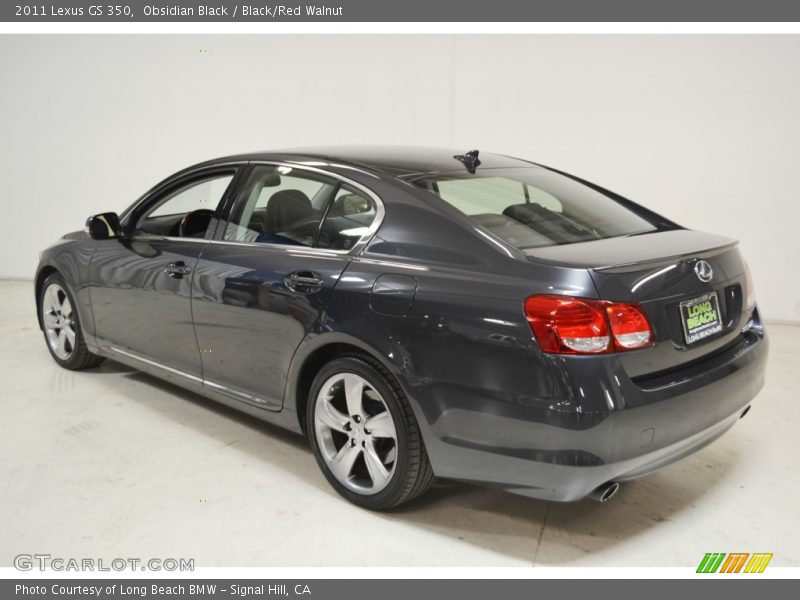 Obsidian Black / Black/Red Walnut 2011 Lexus GS 350