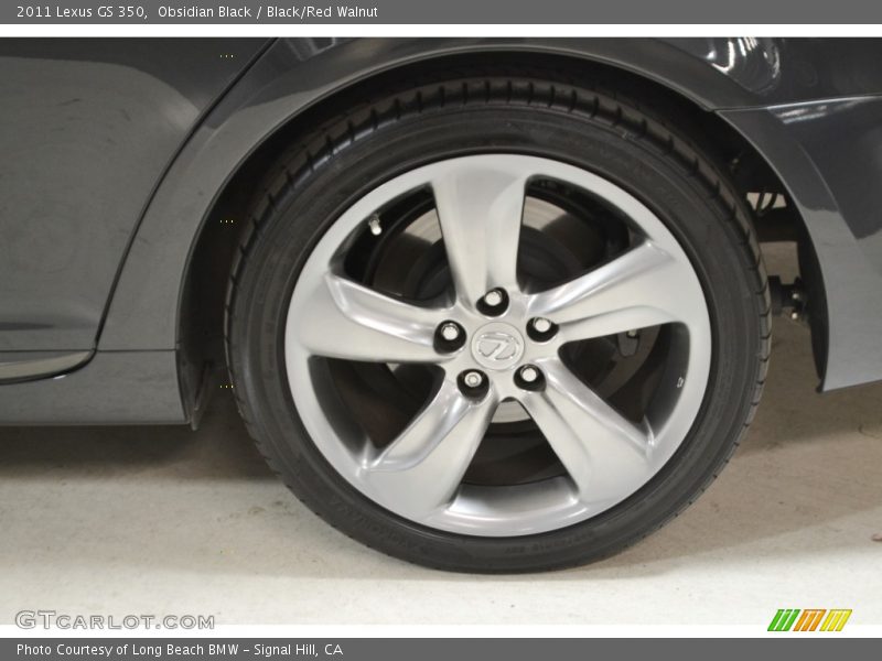 Obsidian Black / Black/Red Walnut 2011 Lexus GS 350