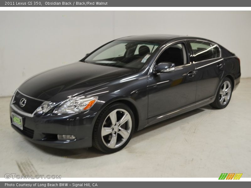 Obsidian Black / Black/Red Walnut 2011 Lexus GS 350