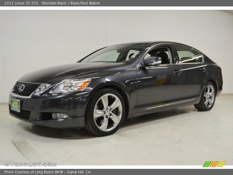 Obsidian Black / Black/Red Walnut 2011 Lexus GS 350