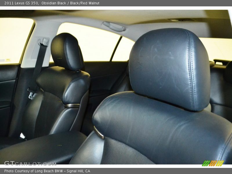 Obsidian Black / Black/Red Walnut 2011 Lexus GS 350