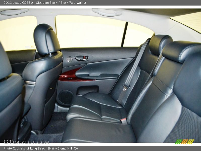 Obsidian Black / Black/Red Walnut 2011 Lexus GS 350