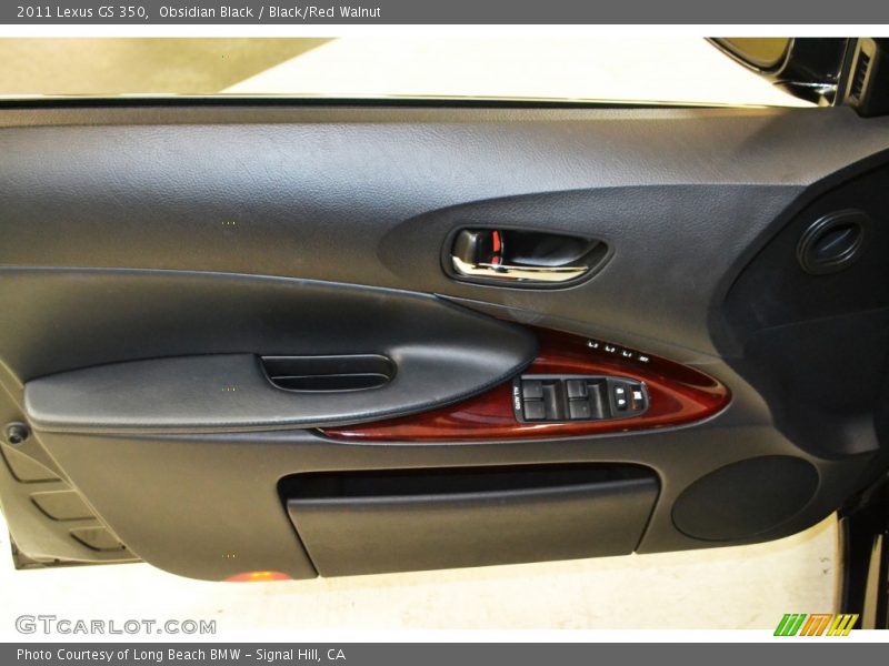 Obsidian Black / Black/Red Walnut 2011 Lexus GS 350