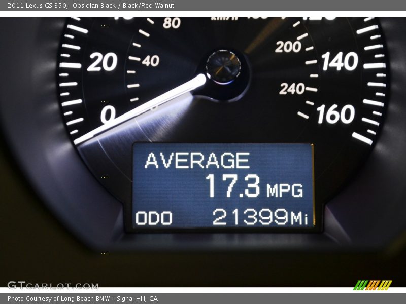 Obsidian Black / Black/Red Walnut 2011 Lexus GS 350