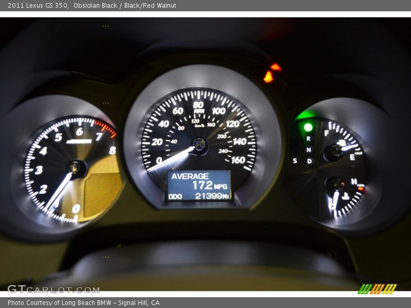 Obsidian Black / Black/Red Walnut 2011 Lexus GS 350