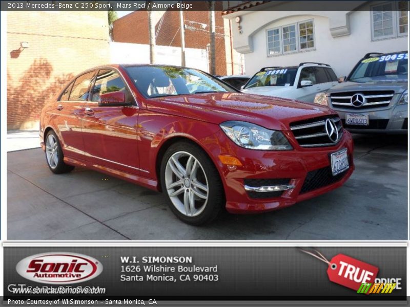 Mars Red / Almond Beige 2013 Mercedes-Benz C 250 Sport