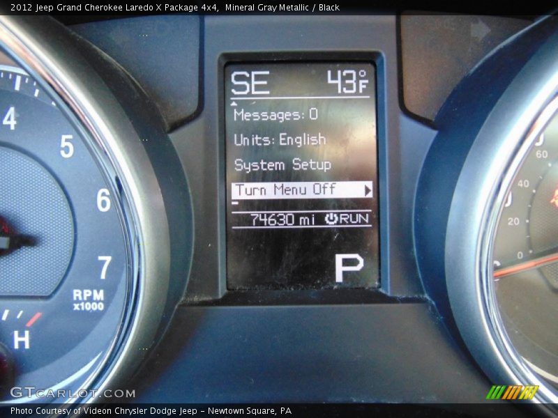 Mineral Gray Metallic / Black 2012 Jeep Grand Cherokee Laredo X Package 4x4