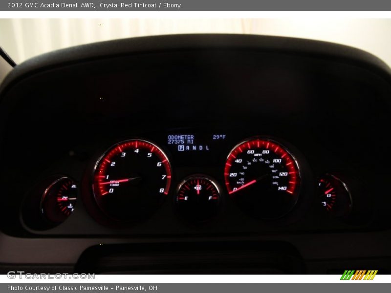 Crystal Red Tintcoat / Ebony 2012 GMC Acadia Denali AWD