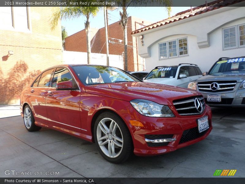 Mars Red / Almond Beige 2013 Mercedes-Benz C 250 Sport