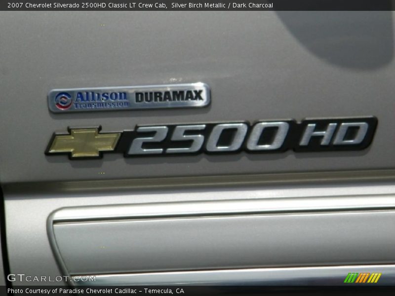 Silver Birch Metallic / Dark Charcoal 2007 Chevrolet Silverado 2500HD Classic LT Crew Cab