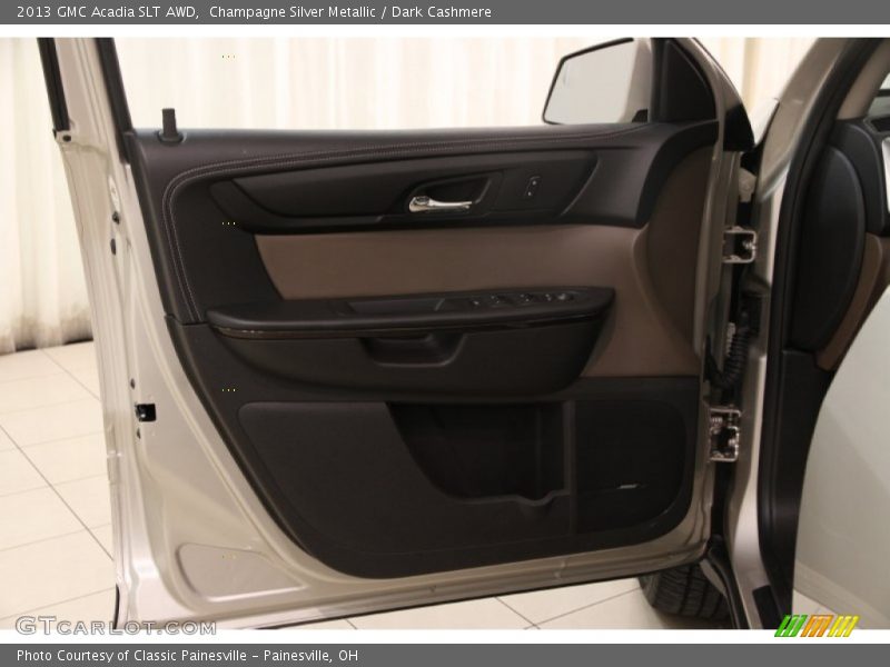 Champagne Silver Metallic / Dark Cashmere 2013 GMC Acadia SLT AWD