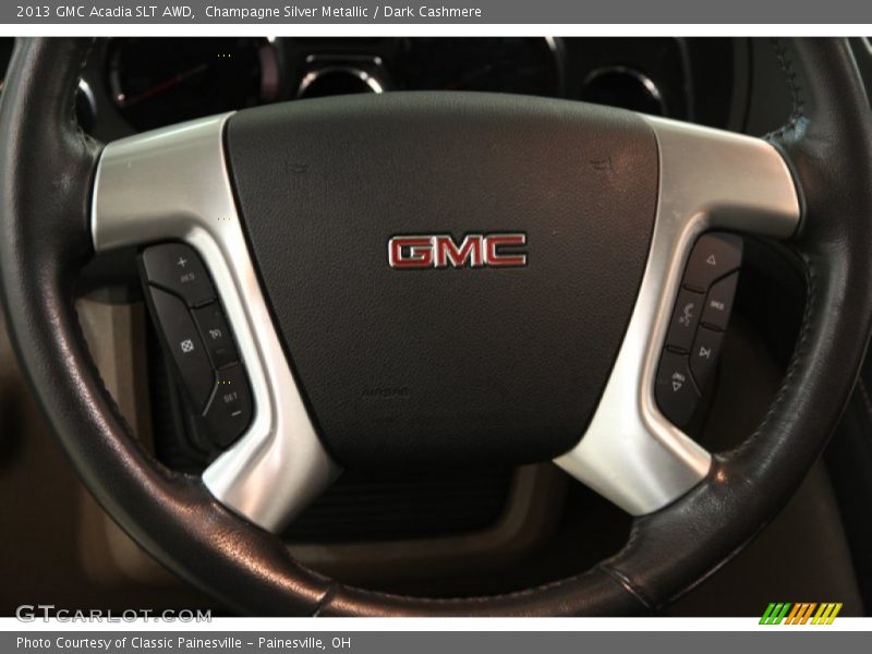 Champagne Silver Metallic / Dark Cashmere 2013 GMC Acadia SLT AWD