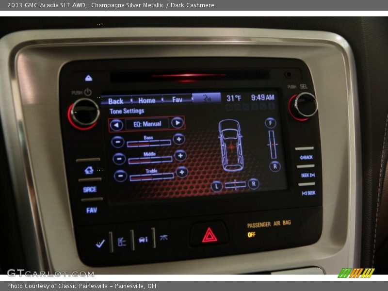 Champagne Silver Metallic / Dark Cashmere 2013 GMC Acadia SLT AWD