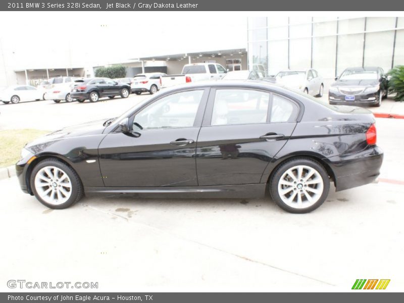 Jet Black / Gray Dakota Leather 2011 BMW 3 Series 328i Sedan