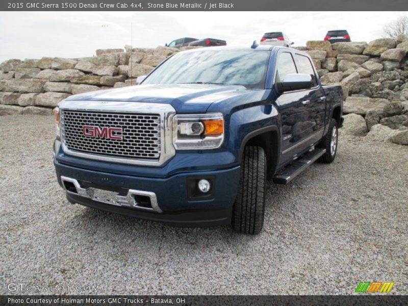 Stone Blue Metallic / Jet Black 2015 GMC Sierra 1500 Denali Crew Cab 4x4