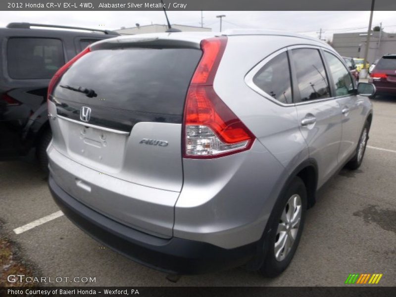 Alabaster Silver Metallic / Gray 2012 Honda CR-V EX-L 4WD