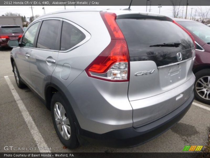 Alabaster Silver Metallic / Gray 2012 Honda CR-V EX-L 4WD