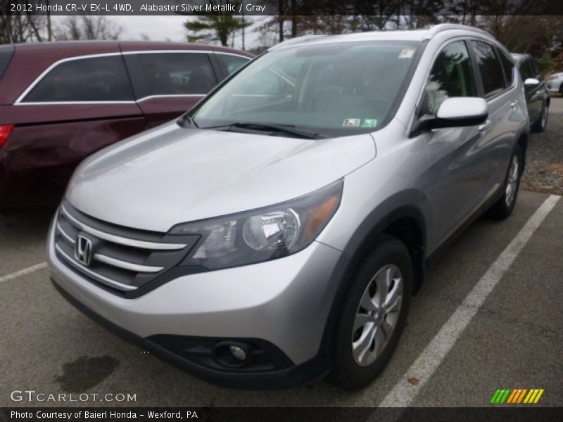Alabaster Silver Metallic / Gray 2012 Honda CR-V EX-L 4WD