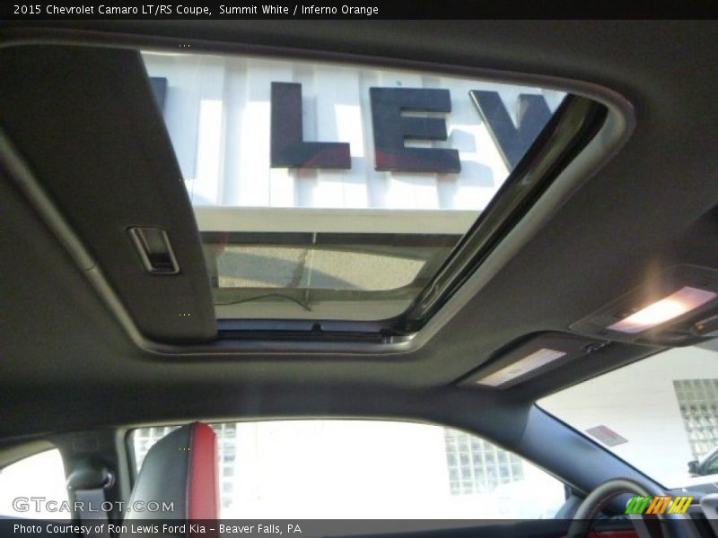 Summit White / Inferno Orange 2015 Chevrolet Camaro LT/RS Coupe