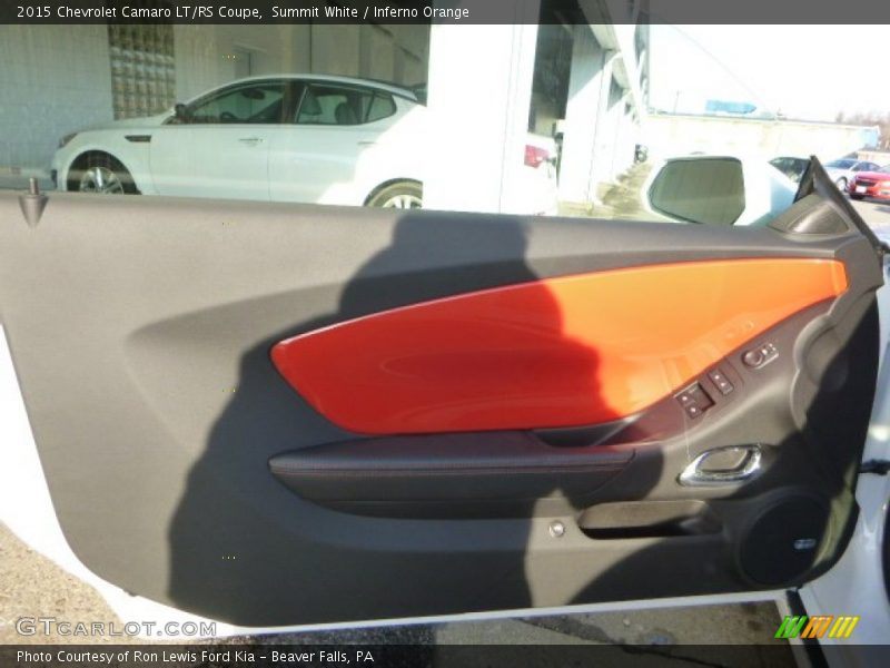 Summit White / Inferno Orange 2015 Chevrolet Camaro LT/RS Coupe