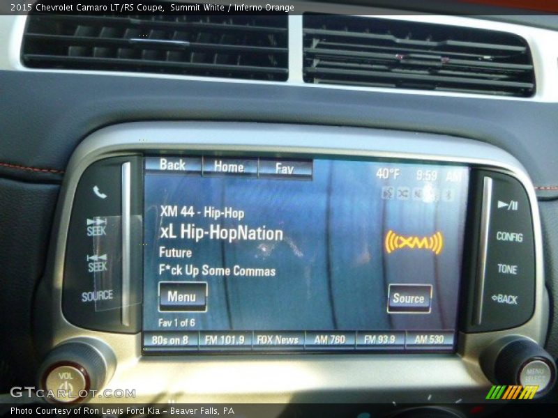 Summit White / Inferno Orange 2015 Chevrolet Camaro LT/RS Coupe