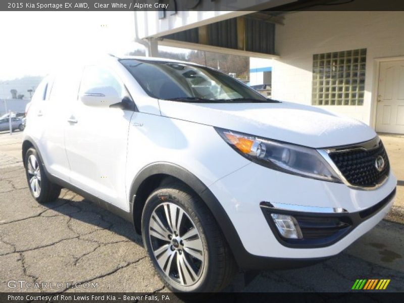 Clear White / Alpine Gray 2015 Kia Sportage EX AWD