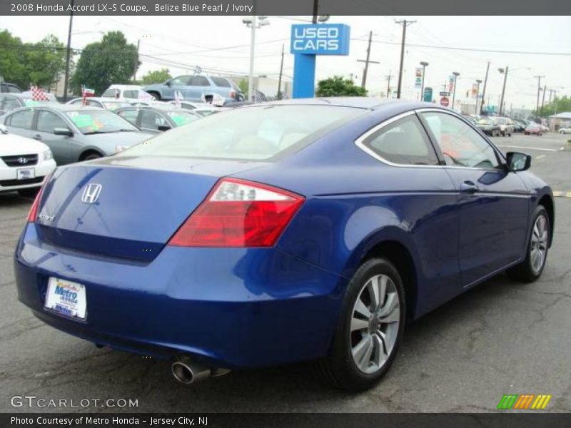 Belize Blue Pearl / Ivory 2008 Honda Accord LX-S Coupe